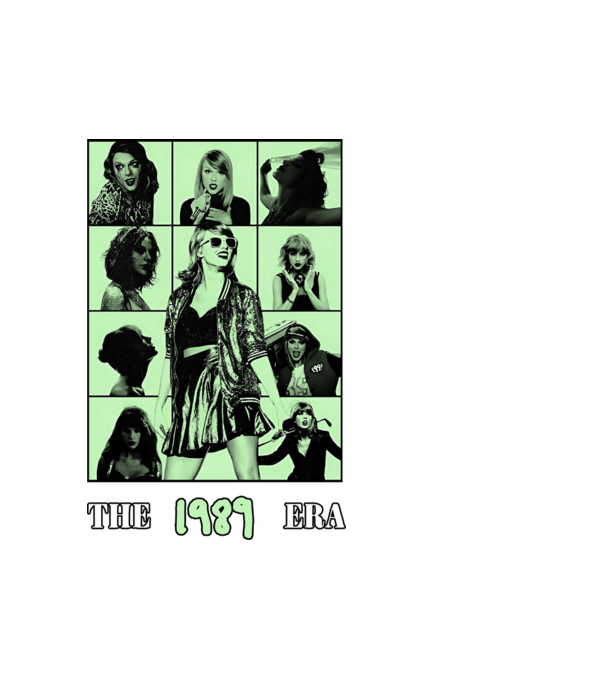 Taylor Swift ERAS green model alb pe tricou