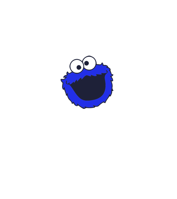 Cookie Monster Face model gri pe tricou