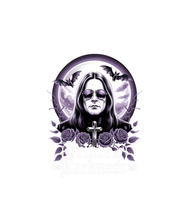 Prince of Darkness model alb pe tricou