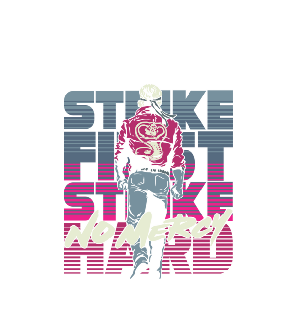 Strike first strike hard neon model alb pe tricou