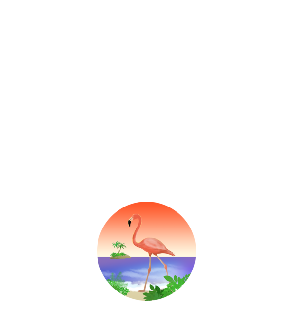 Flamingo model negru pe tricou