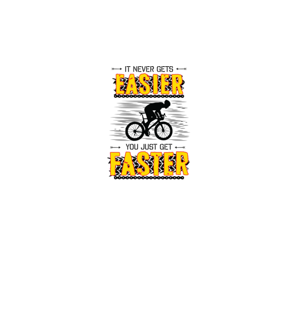 it never gets easier model gri pe tricou