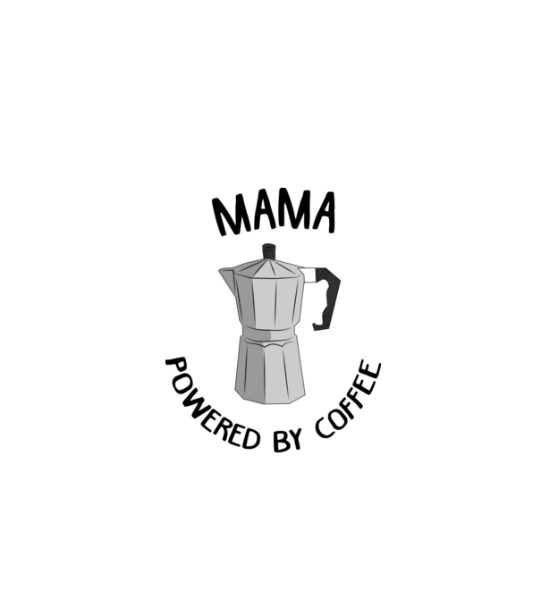 Mama powered by coffee_D1655019 model gri pe tricou