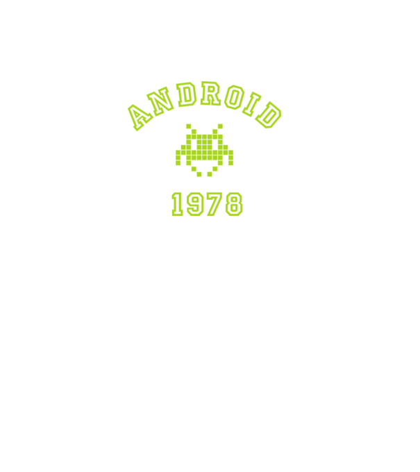 android model negru pe tricou