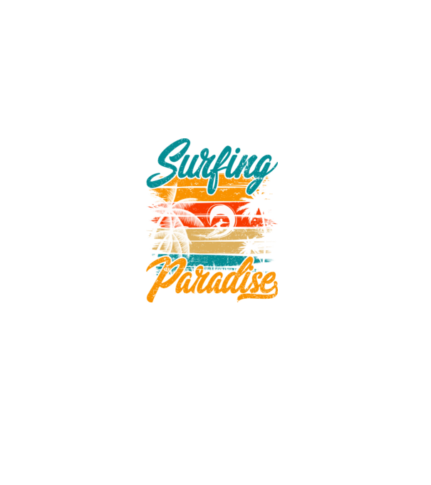 Surfing Paradise model negru pe tricou