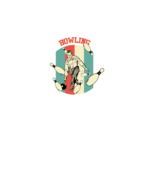 Retro Bowling model gri pe tricou