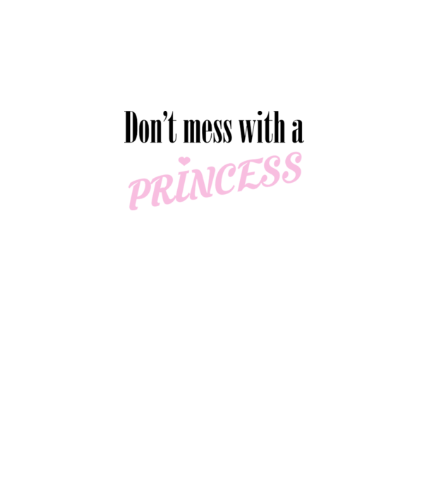 Princess model alb pe tricou