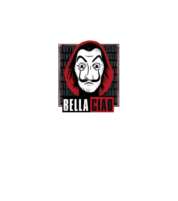 bella ciao dali model negru pe tricou