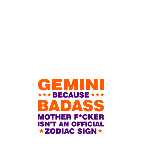 Badass zodiac GEMINI model alb pe tricou