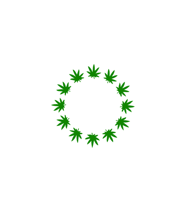 Euro marihuana model alb pe tricou
