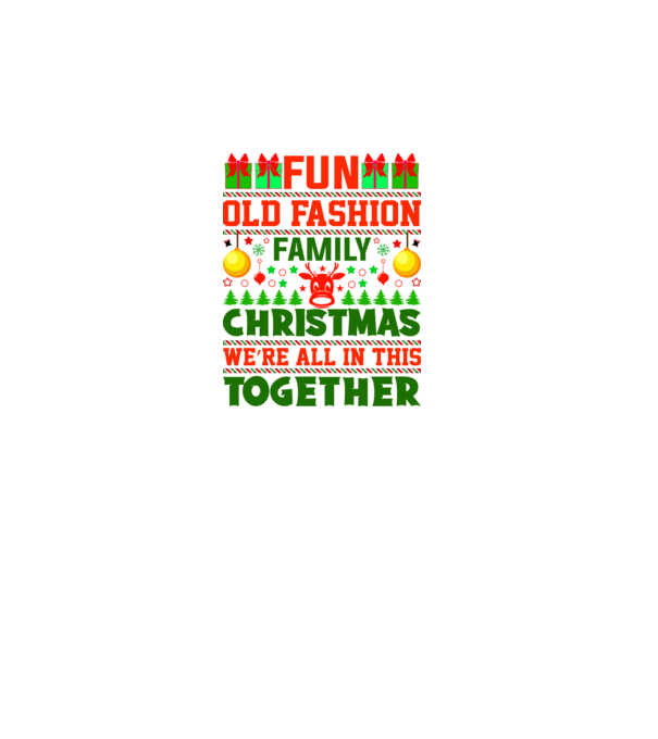 fun old fashion family christmas model negru pe tricou