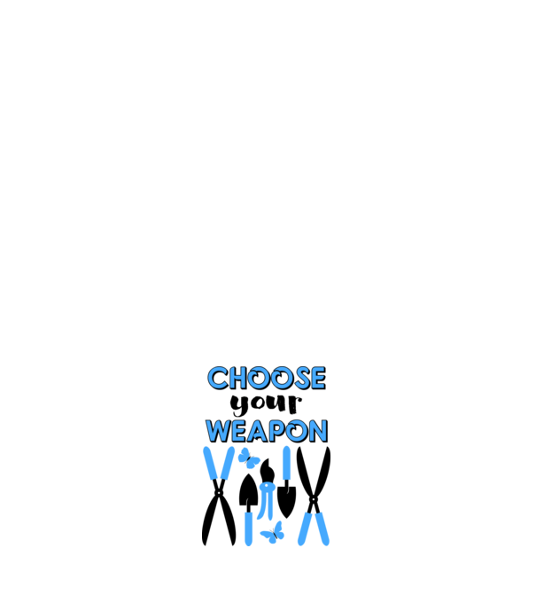 Choose your weapon model negru pe tricou
