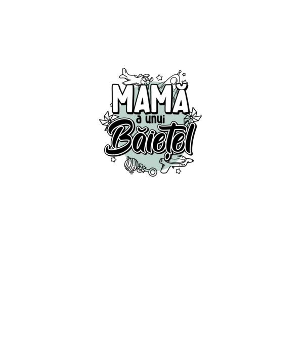 Mamă a unui băiețel model alb pe tricou