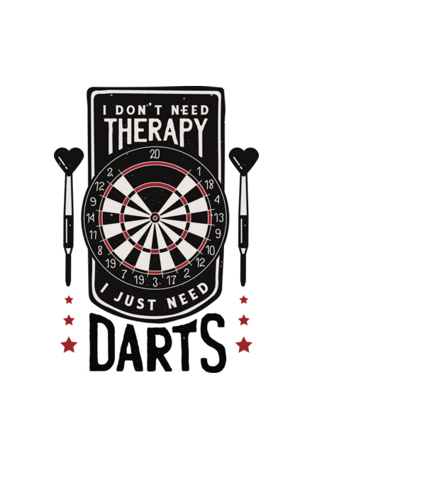 Darts Therapy model albastru deschis pe tricou