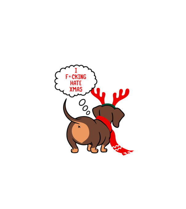 Hate Xmas model alb pe tricou