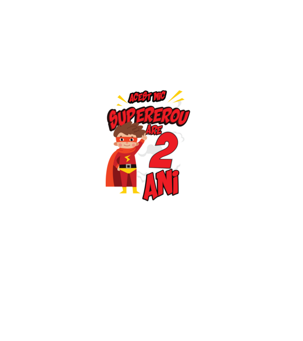 Acest mic supererou are 2 ani model negru pe tricou