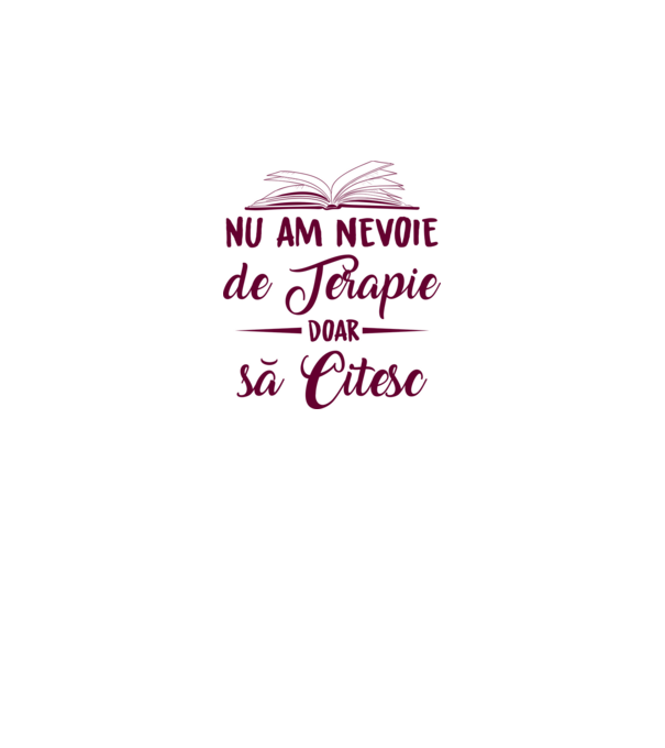 nu am nevoie de terapie, doar să citesc model alb pe tricou