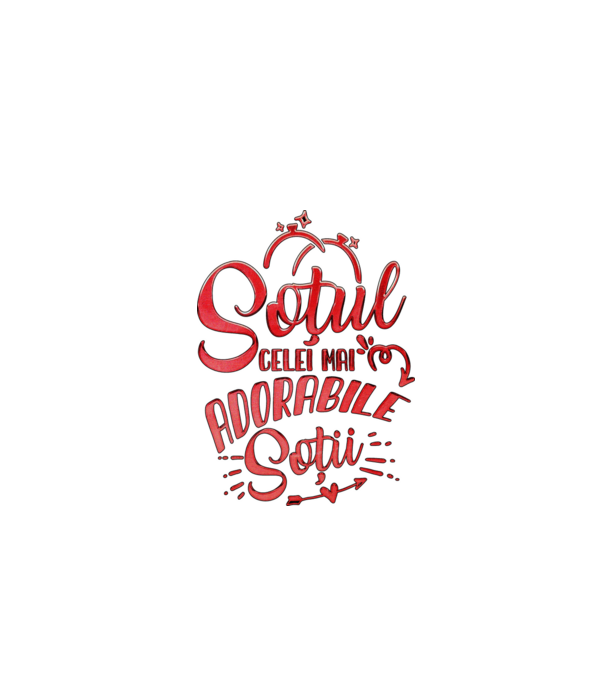 Soțul celei mai adorabile soții model negru pe tricou