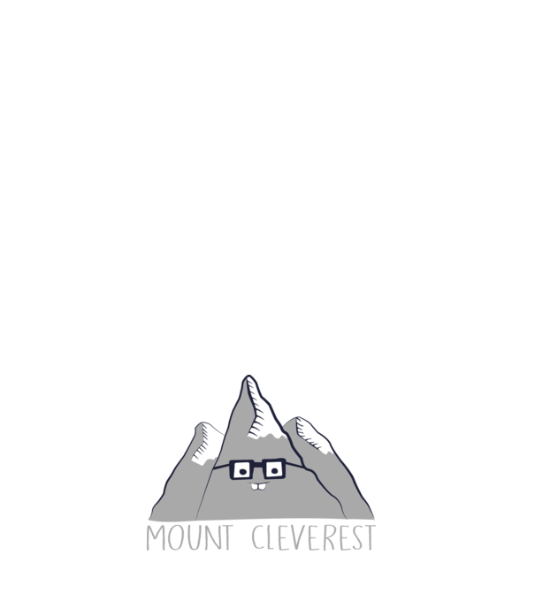Mount cleverest model negru pe tricou