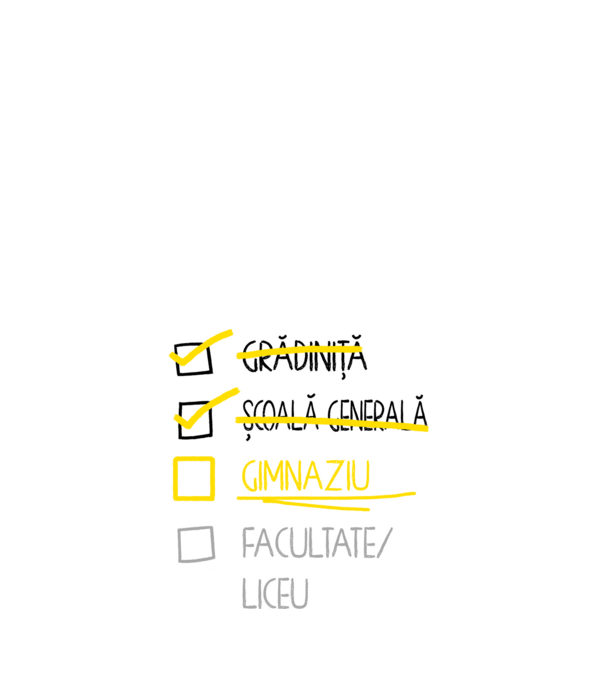 Cheklist educație - Școala primară alb model alb pe tricou