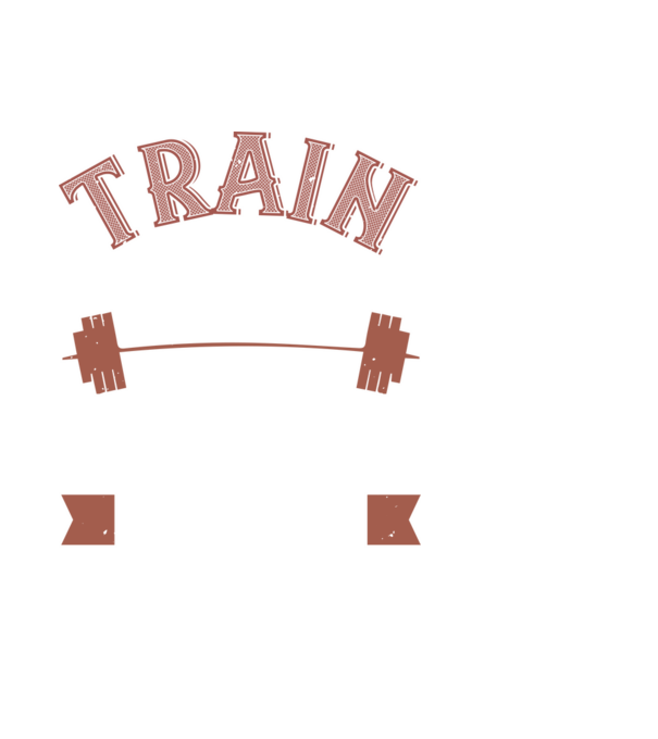 Train Hard model negru pe tricou