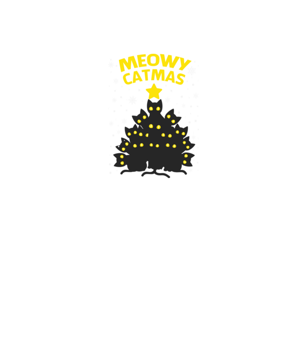 Meowy catmas black model roșu pe tricou