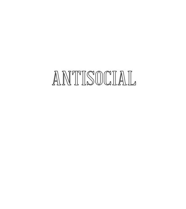 Antisocial model negru pe tricou