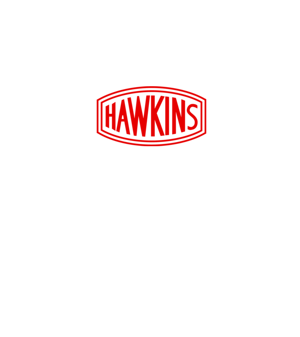 hawkins stranger things model negru pe tricou