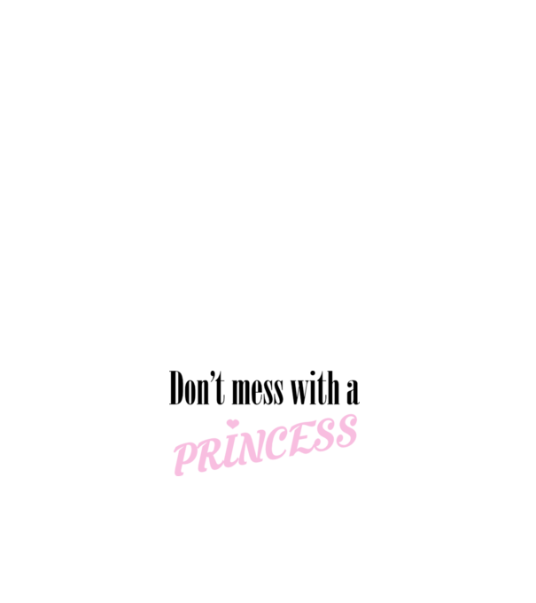 Princess model alb pe tricou