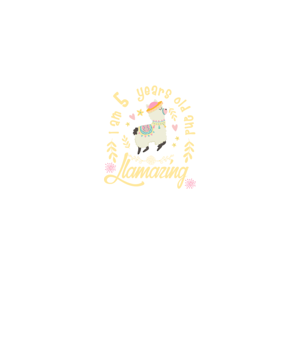 Birthday Llamazing 5 years old model negru pe tricou