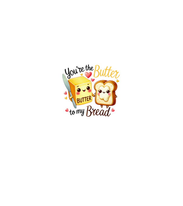 Butter to my Bread model gri pe tricou