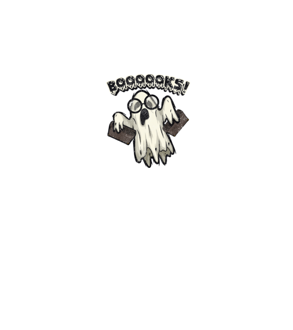 Spooky booookworm model negru pe tricou