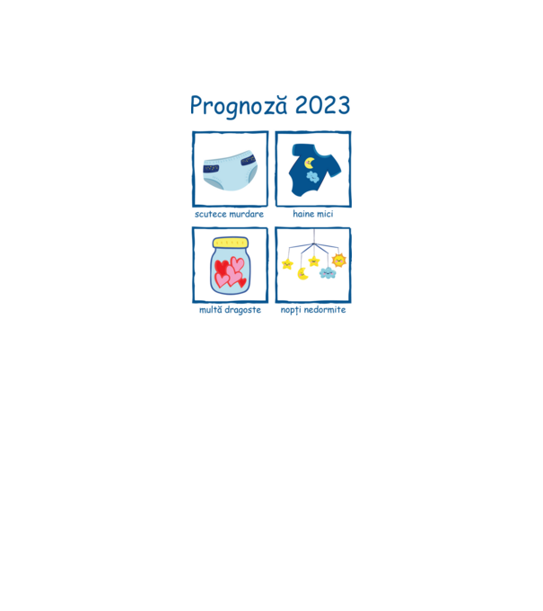 Prognoză 2023 model alb pe tricou