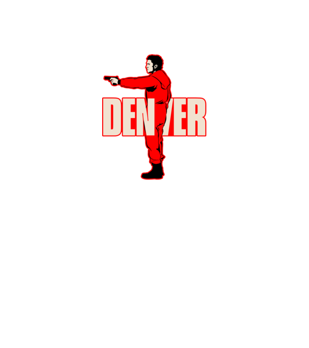 denver la casa de papel model negru pe tricou