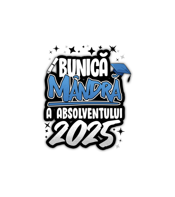 Bunică MÂNDRĂ a absolventului model nisipiu pe tricou