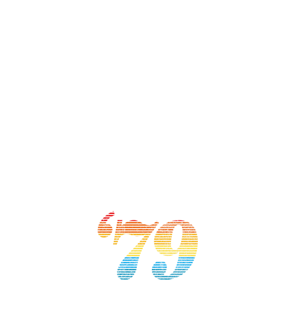 Retro Birthday 1979 model negru pe tricou