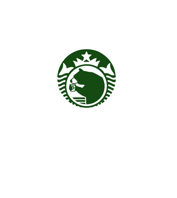 Bear Bucks model alb pe tricou