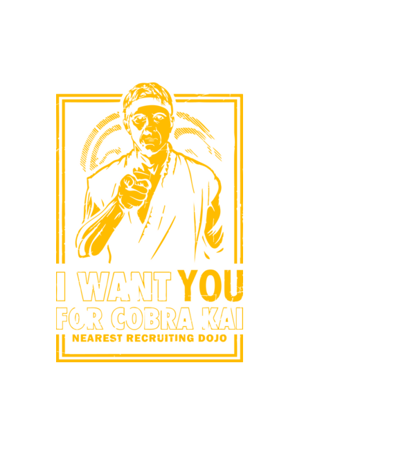 I want you cobra kai model negru pe tricou