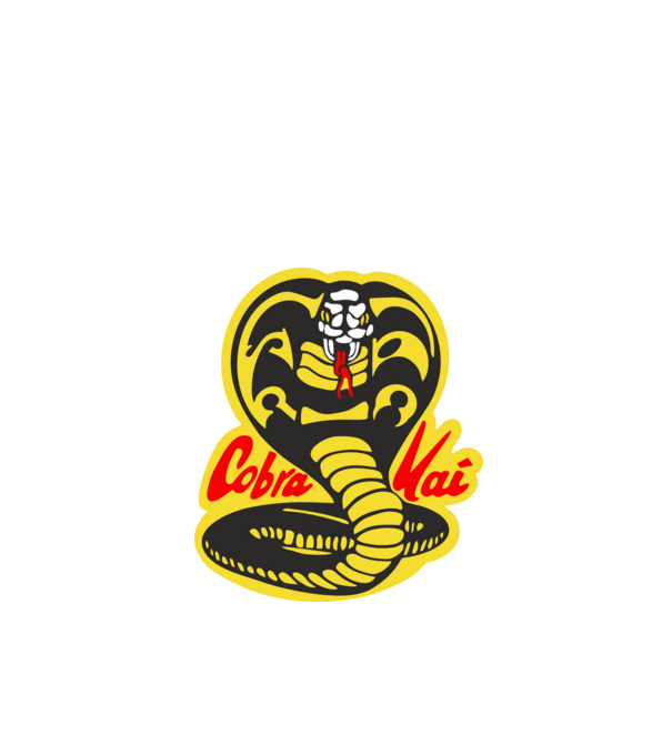 cobra kai logo model negru pe tricou
