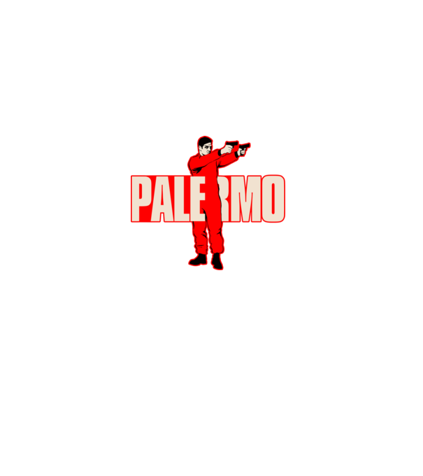 palermo la casa de papel model negru pe tricou