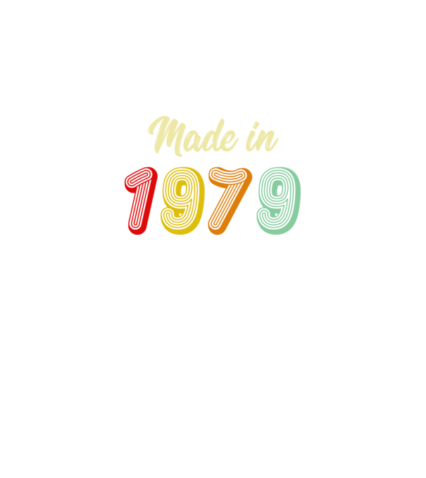 made in 1979 retro model negru pe tricou