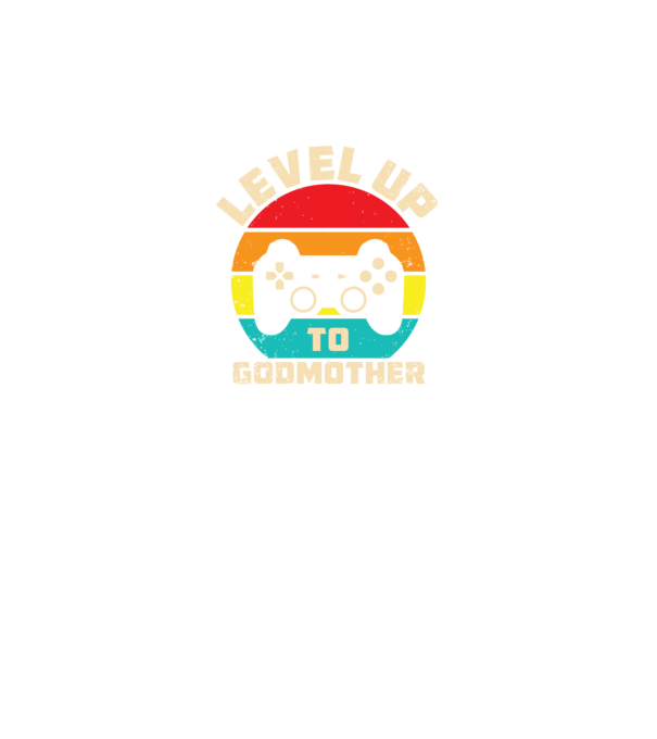 Level Up Godmother model negru pe tricou