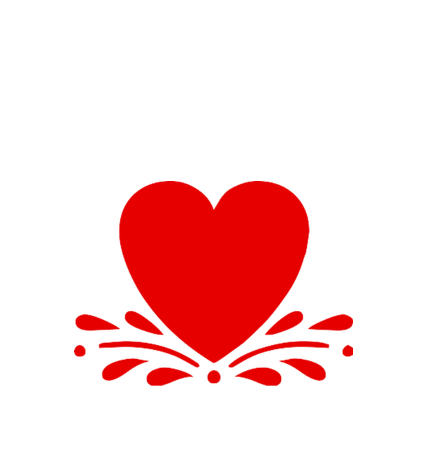 inimă Valentine model alb pe tricou