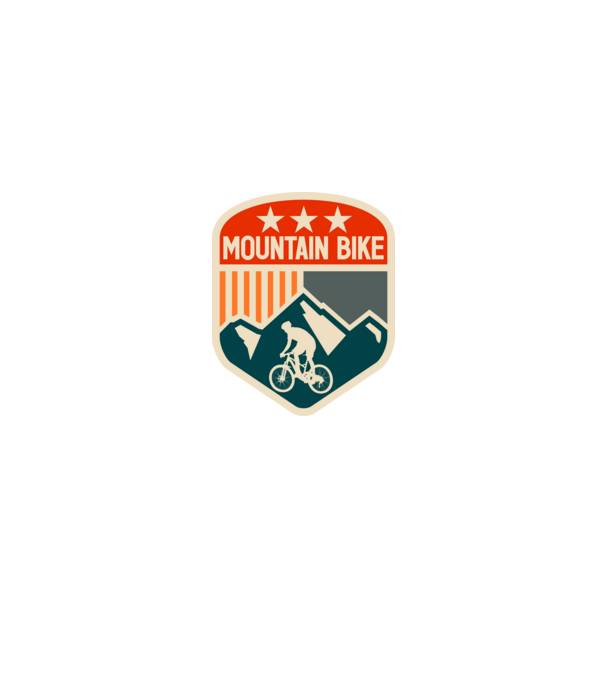 Mountain Bike model negru pe tricou