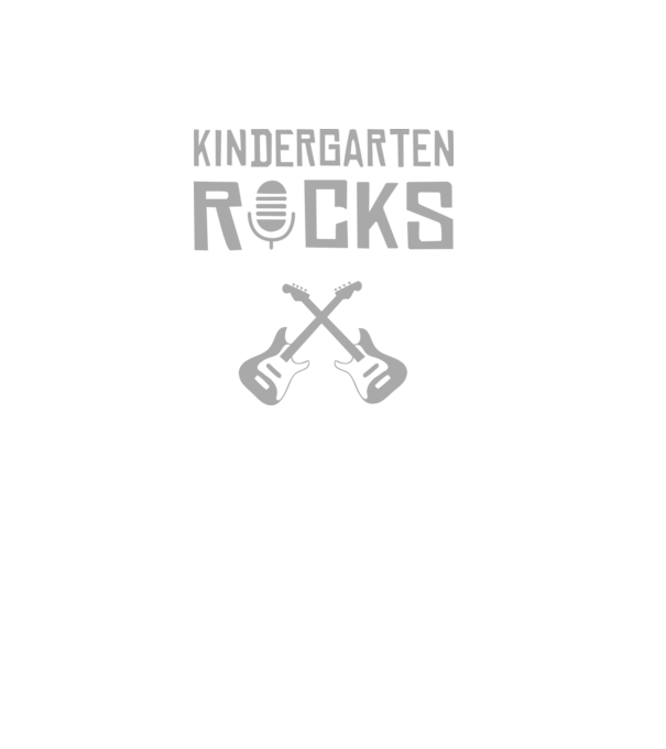 Kindergarten rocks model negru pe tricou