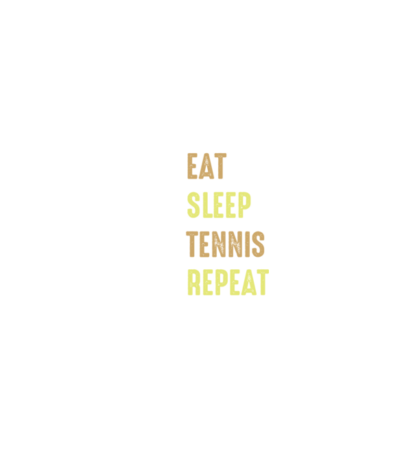 eat sleep tennis repeat model negru pe tricou