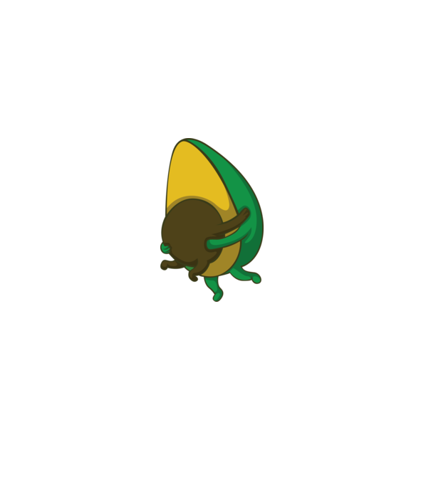Avocado model alb pe tricou