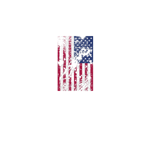 ripped flag U.S. model alb pe tricou