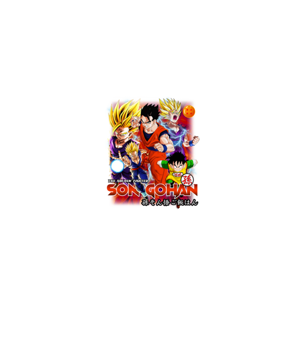 gohan dragonball model negru pe tricou