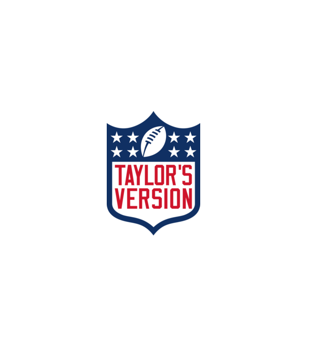 Taylor Swift football logo model albastru deschis pe tricou